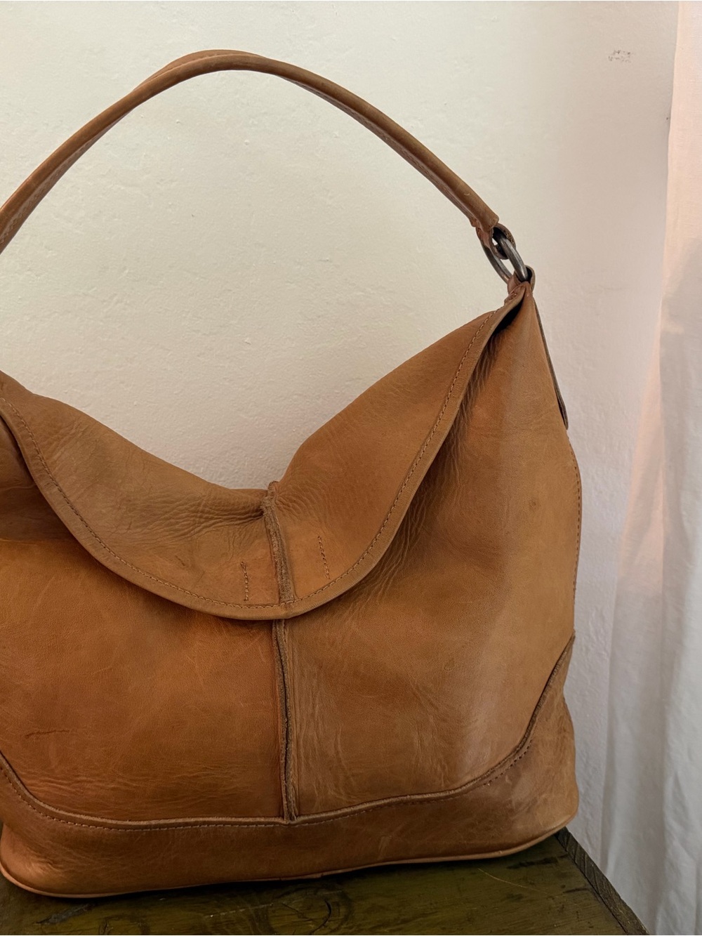 Frye Cara Hobo Cognac Brown Leather Hobo Bag
